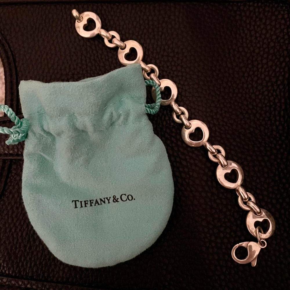 Stencil Heart Cut Out Round Link Bracelet by Tiffany & Co.